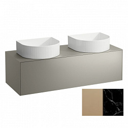 Модуль под раковину Sonar 117,7х45,7х34,1 см, 1 ящик, золото/черный мрамор, система push-to-open 4.0542.4.034.140.1 Laufen